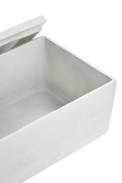 Mira Large Ivory Finish Rippled Box