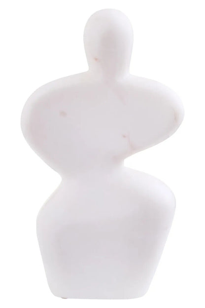 White abstract sculpture on a white background