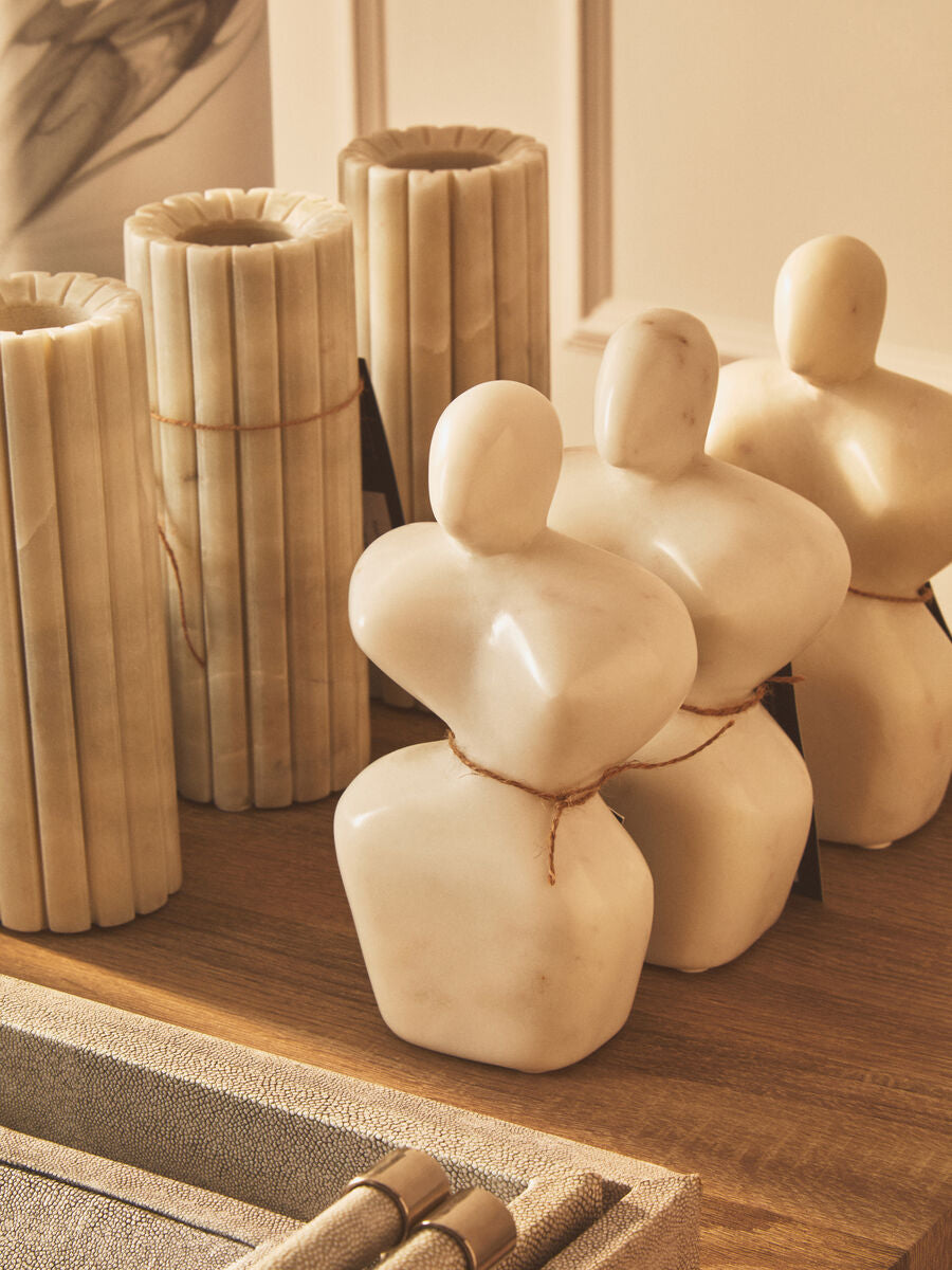 White Marble Abstract Sculpture | Savio