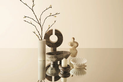 Santino Chocolate Marble Abstract Sculpture