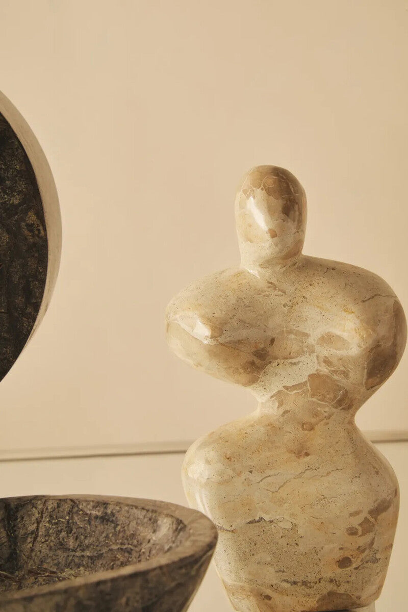 Santino Chocolate Marble Abstract Sculpture