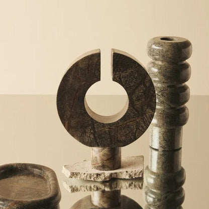 Fazio Forest Green Marble Sculpture