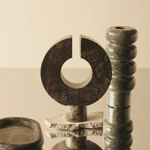 Fazio Forest Green Marble Sculpture