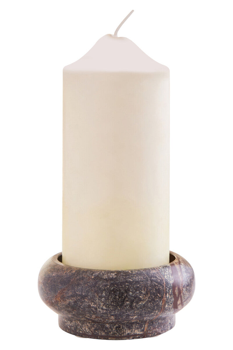 Fazio Forest Green Marble Pillar Candle Holder - Image 2