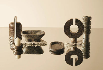 Fazio Set of Two Forest Green Marble Bookends