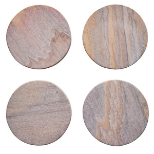 Set of Four Rainbow Sandstone Coasters | Pietra