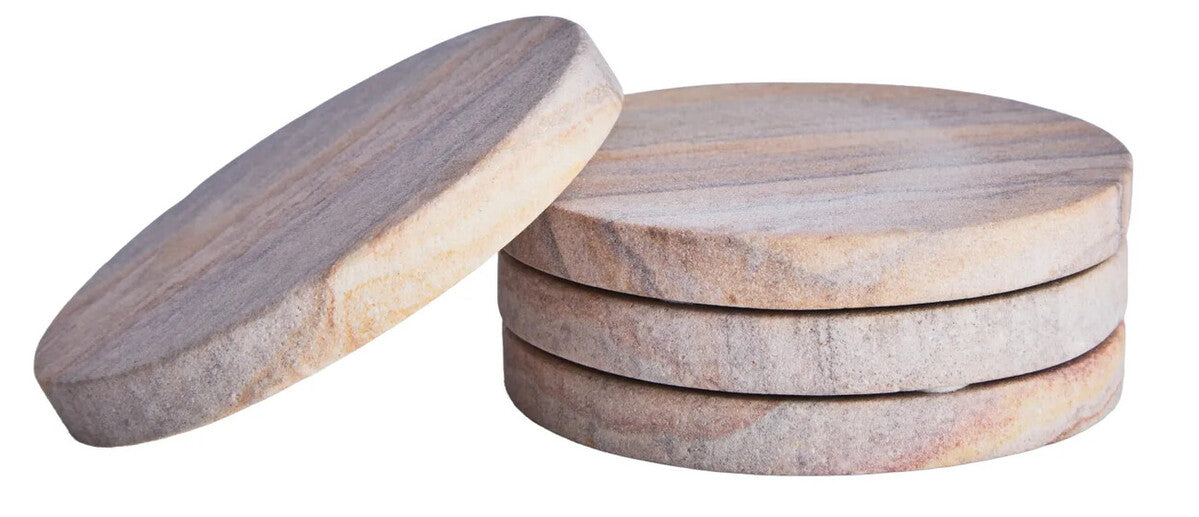 Pietra Set of Four Rainbow Sandstone Coasters