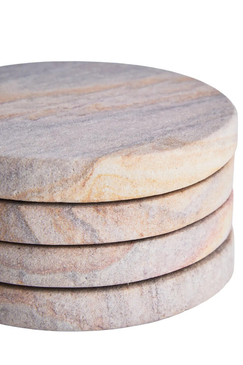 Pietra Set of Four Rainbow Sandstone Coasters