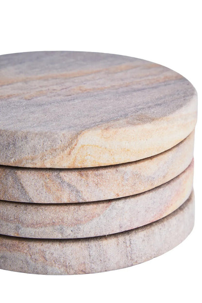 Pietra Set of Four Rainbow Sandstone Coasters