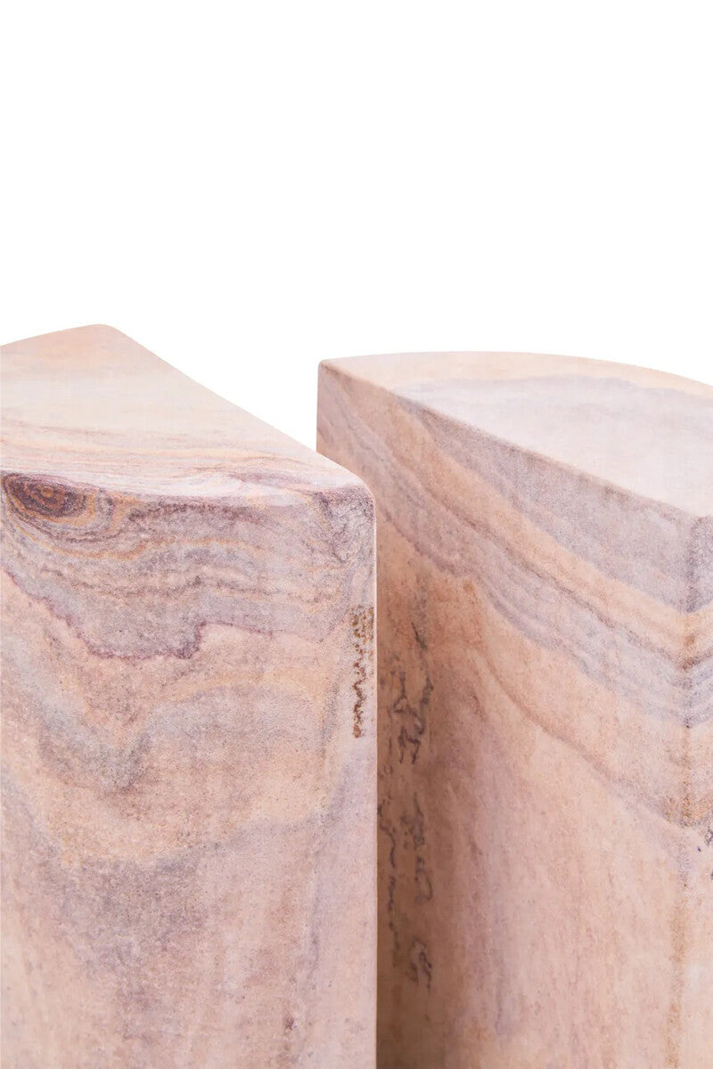 Pietra Set of Two Rainbow Sandstone Bookends
