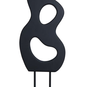 Black Wood Organic Sculpture with Black Base | Westo