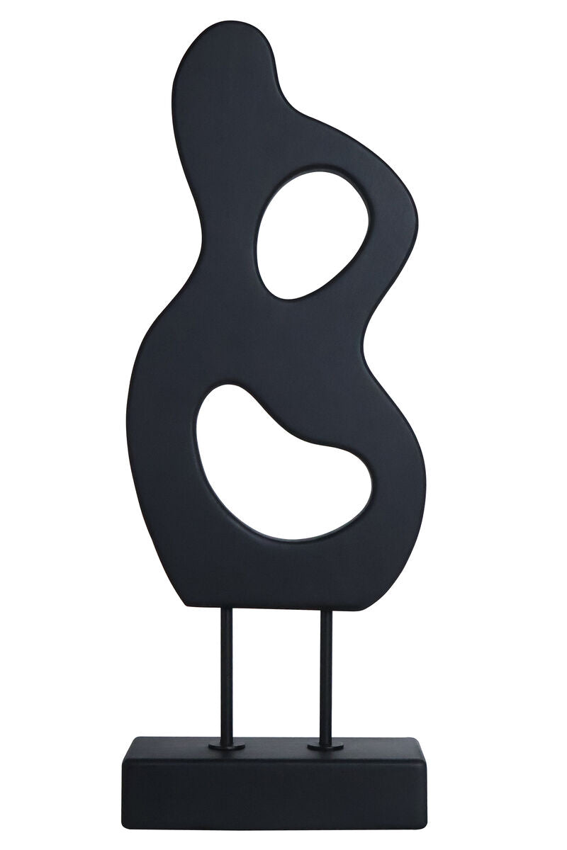 Black Wood Organic Sculpture with Black Base | Westo