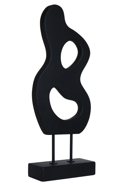 Black Wood Organic Sculpture with Black Base | Westo