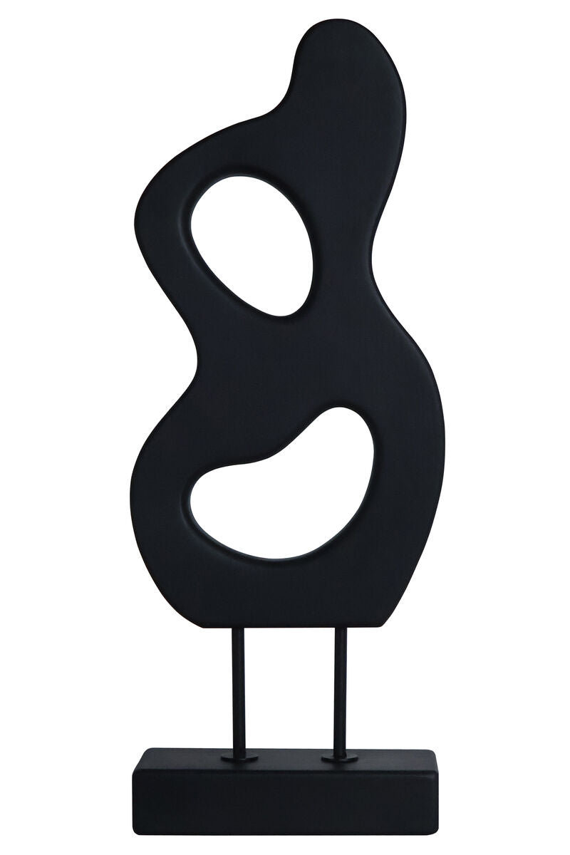 Black Wood Organic Sculpture with Black Base | Westo