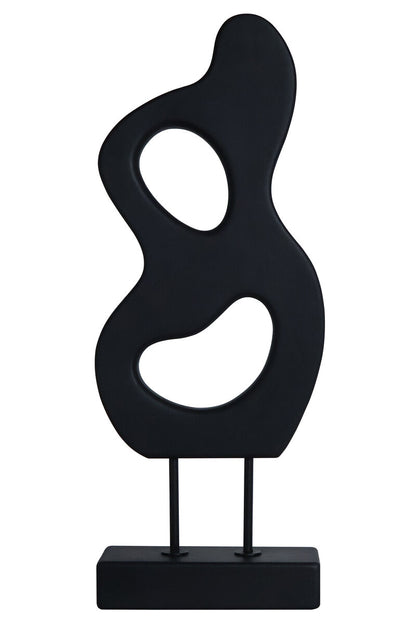 Black Wood Organic Sculpture with Black Base | Westo