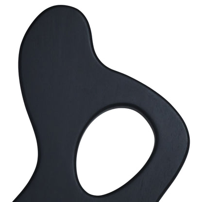 Black Wood Organic Sculpture with Black Base | Westo