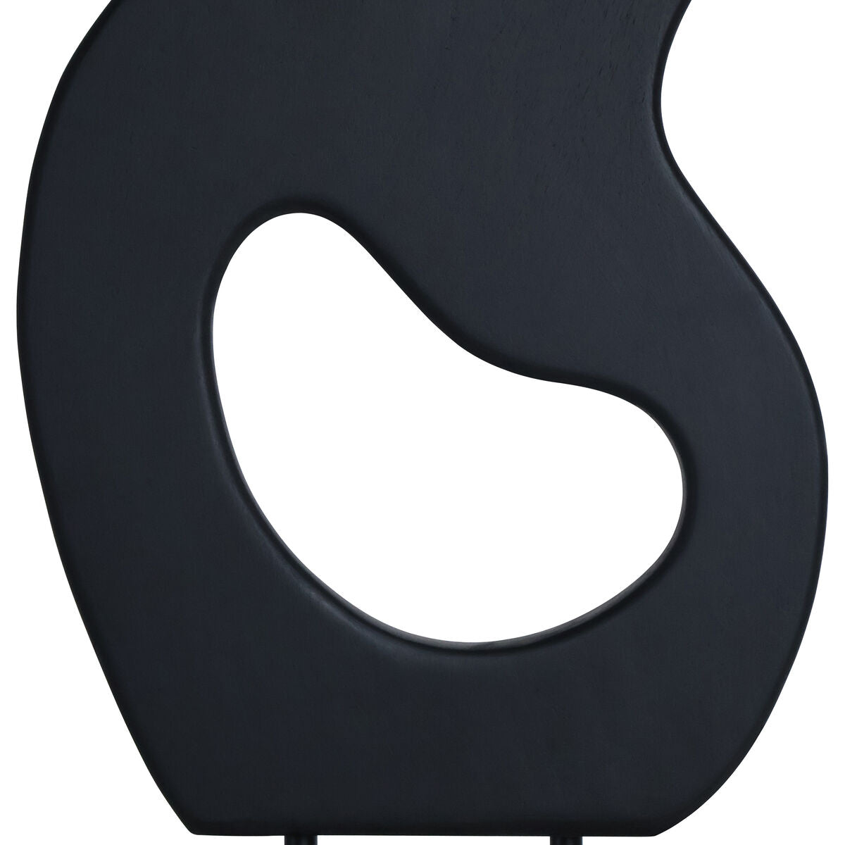 Black Wood Organic Sculpture with Black Base | Westo