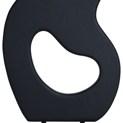 Black Wood Organic Sculpture with Black Base | Westo