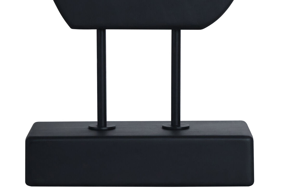 Black Wood Organic Sculpture with Black Base | Westo
