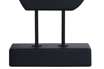 Black Wood Organic Sculpture with Black Base | Westo
