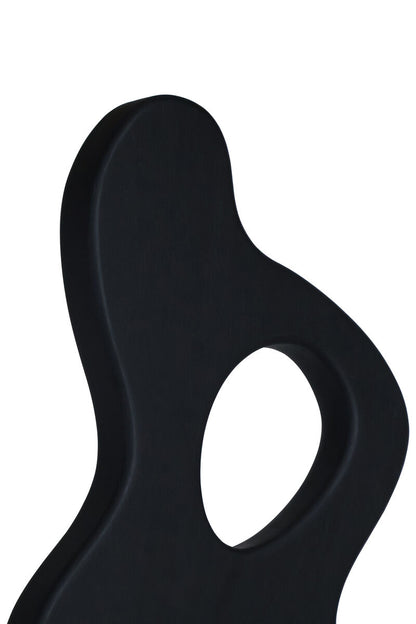Black Wood Organic Sculpture with Black Base | Westo