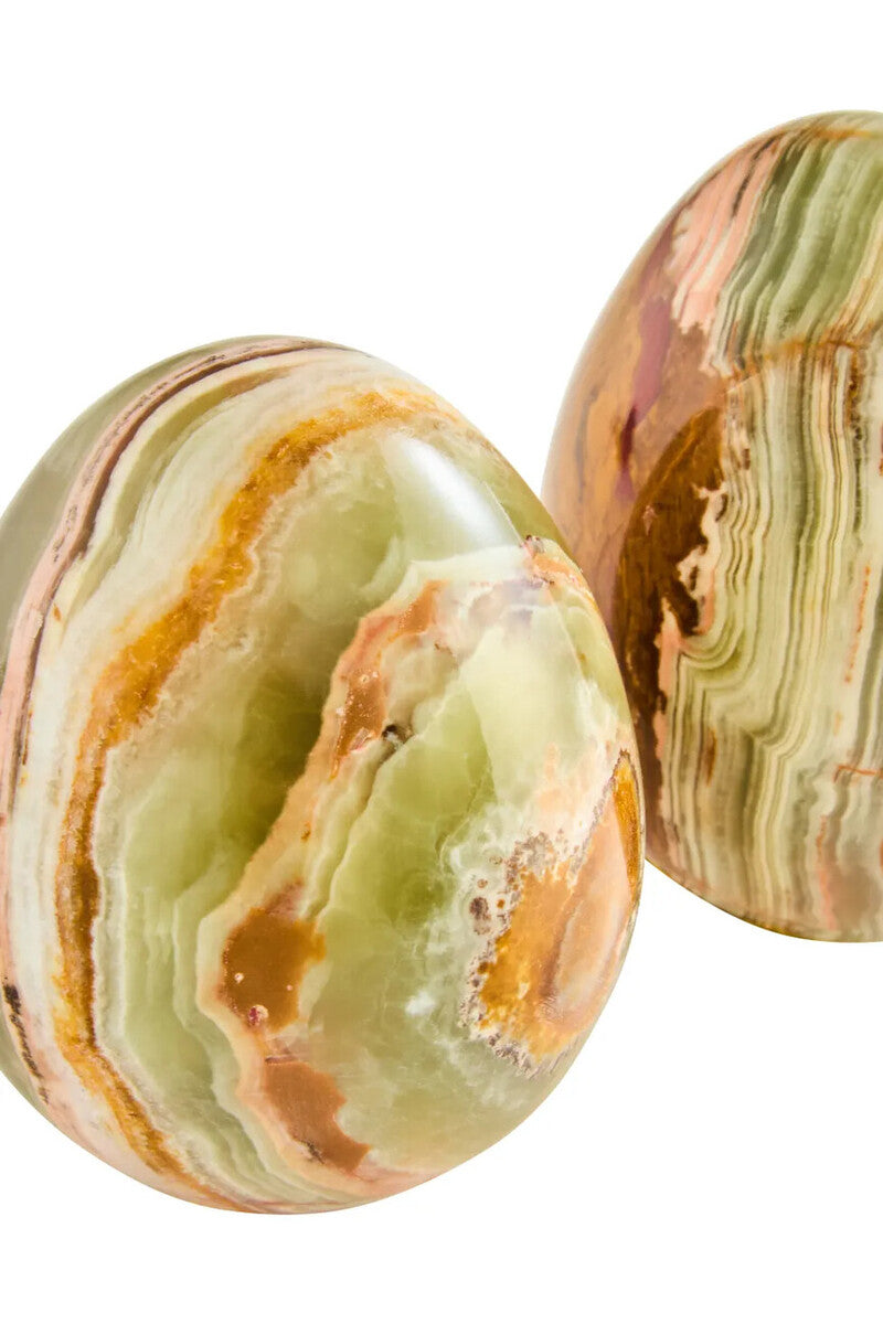 Oleena Onyx Set of 2 Decorative Eggs