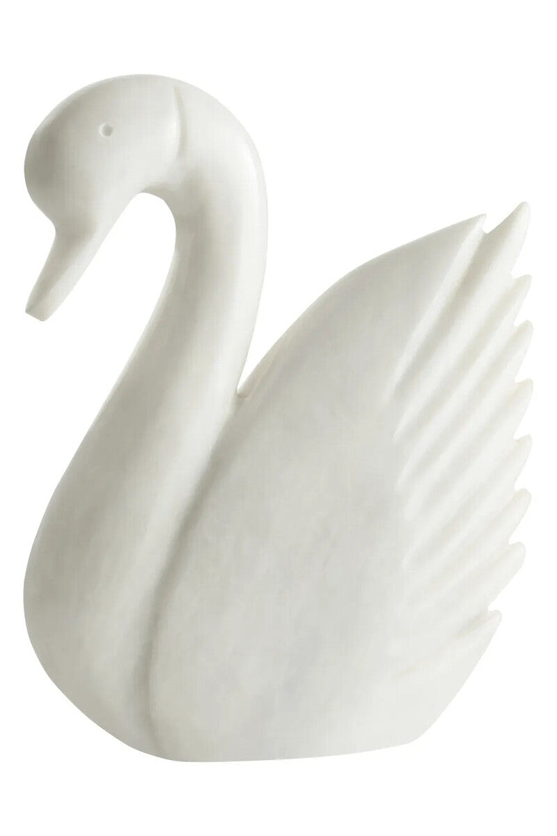White Marble Decorative Swan | Zoro
