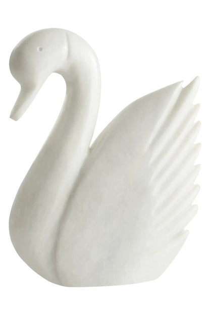 White Marble Decorative Swan | Zoro