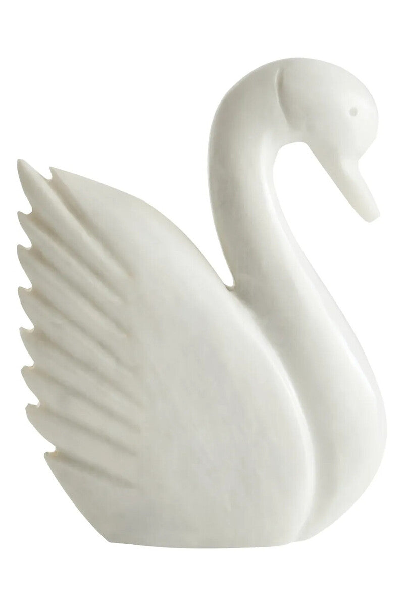 White Marble Decorative Swan | Zoro