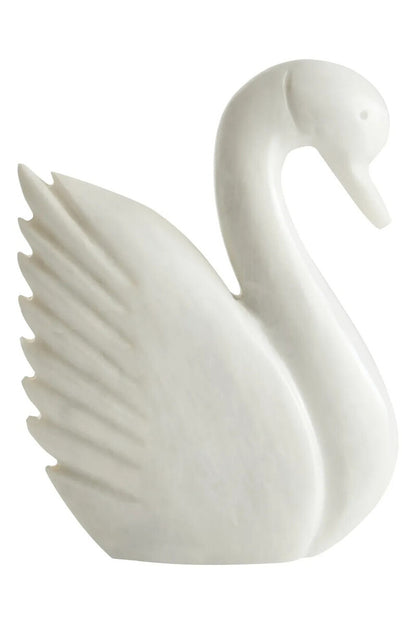 White Marble Decorative Swan | Zoro