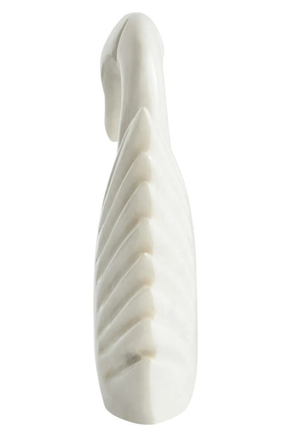White Marble Decorative Swan | Zoro