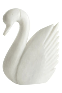 Zoro White Marble Decorative Swan