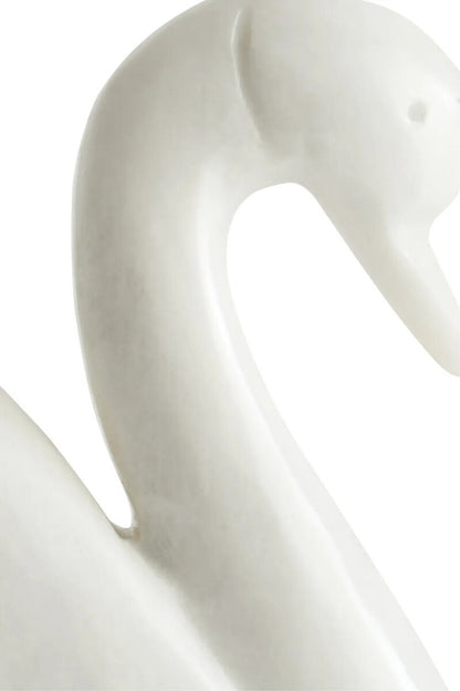 White Marble Decorative Swan | Zoro
