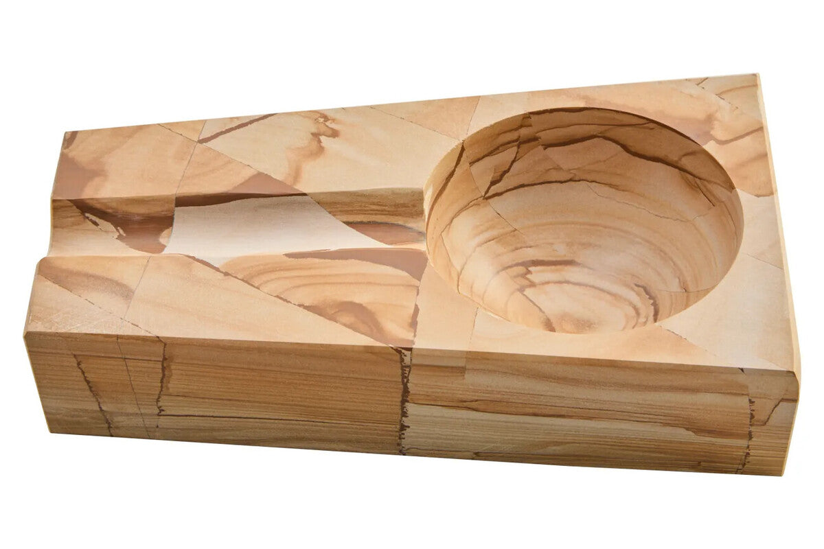 Tiago Teak Wood Effect Marble Cigar Ash Tray