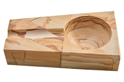 Tiago Teak Wood Effect Marble Cigar Ash Tray