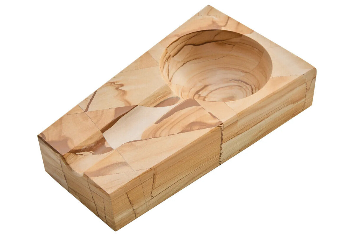 Tiago Teak Wood Effect Marble Cigar Ash Tray