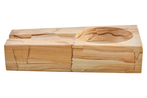 Teak Wood Effect Marble Cigar Ash Tray | Tiago