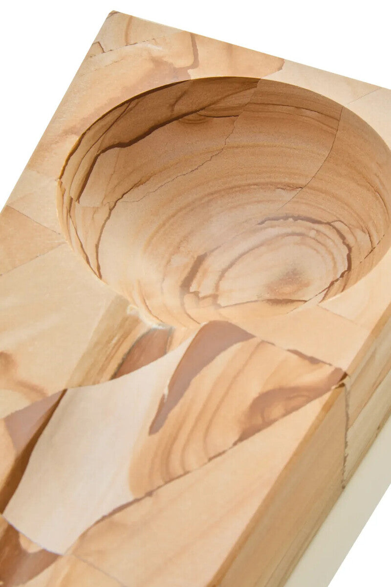 Tiago Teak Wood Effect Marble Cigar Ash Tray