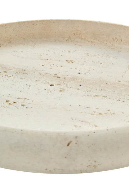 Tibor Travertine Round Tray