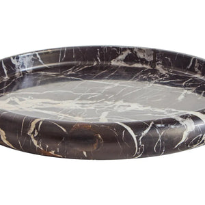 Black and White Marble Round Tray | Zoro