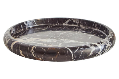Black and White Marble Round Tray | Zoro