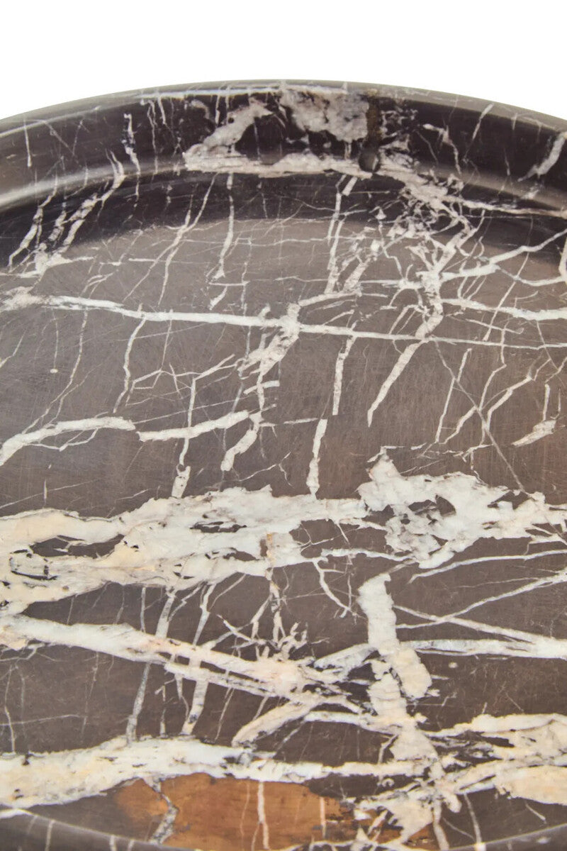 Black and White Marble Round Tray | Zoro