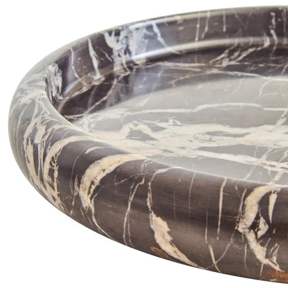 Black and White Marble Round Tray | Zoro