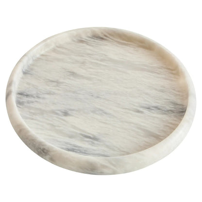 White Marble Round Tray | Zoro