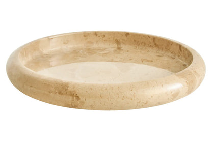 Cream Marble Round Tray | Zoro