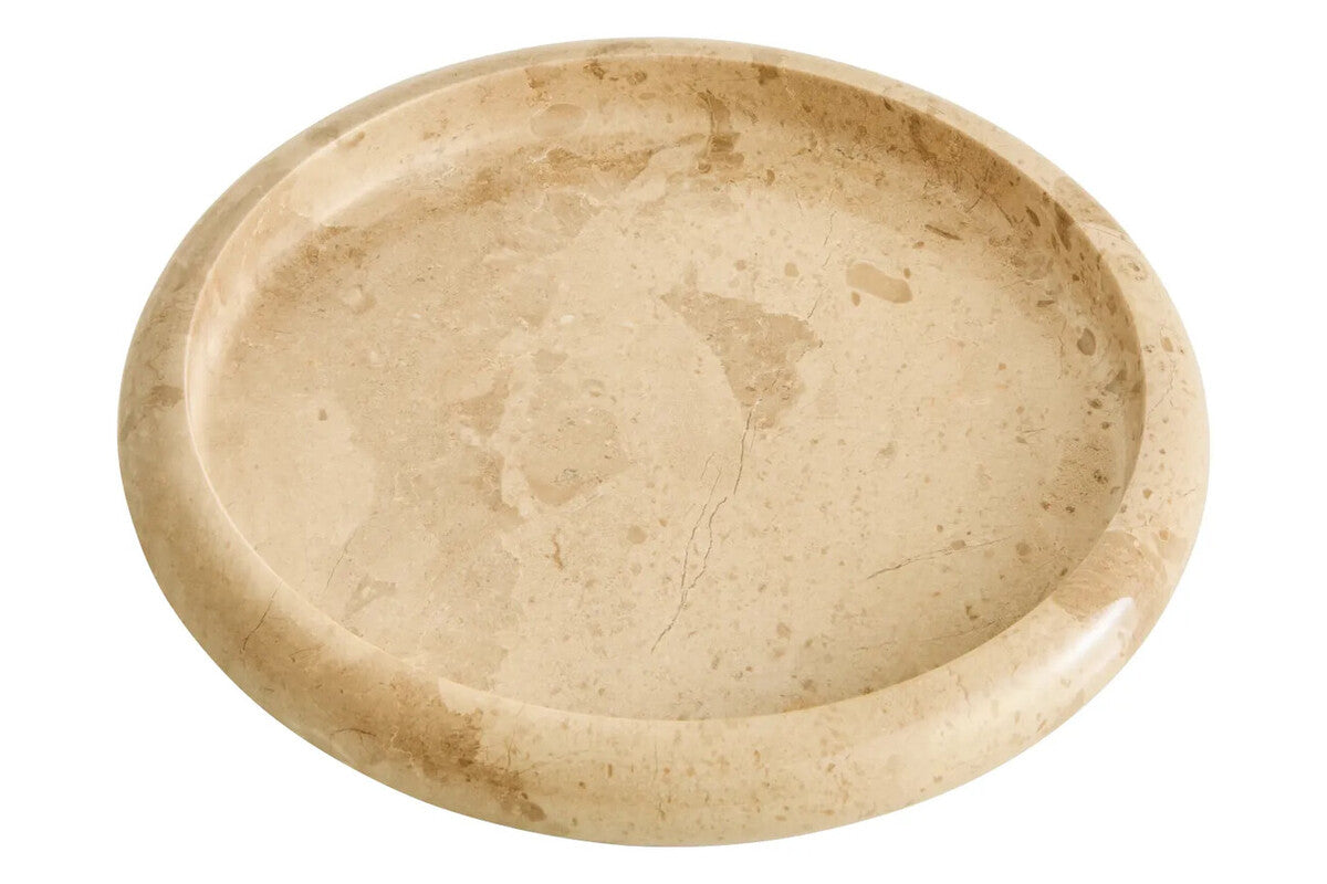 Cream Marble Round Tray | Zoro