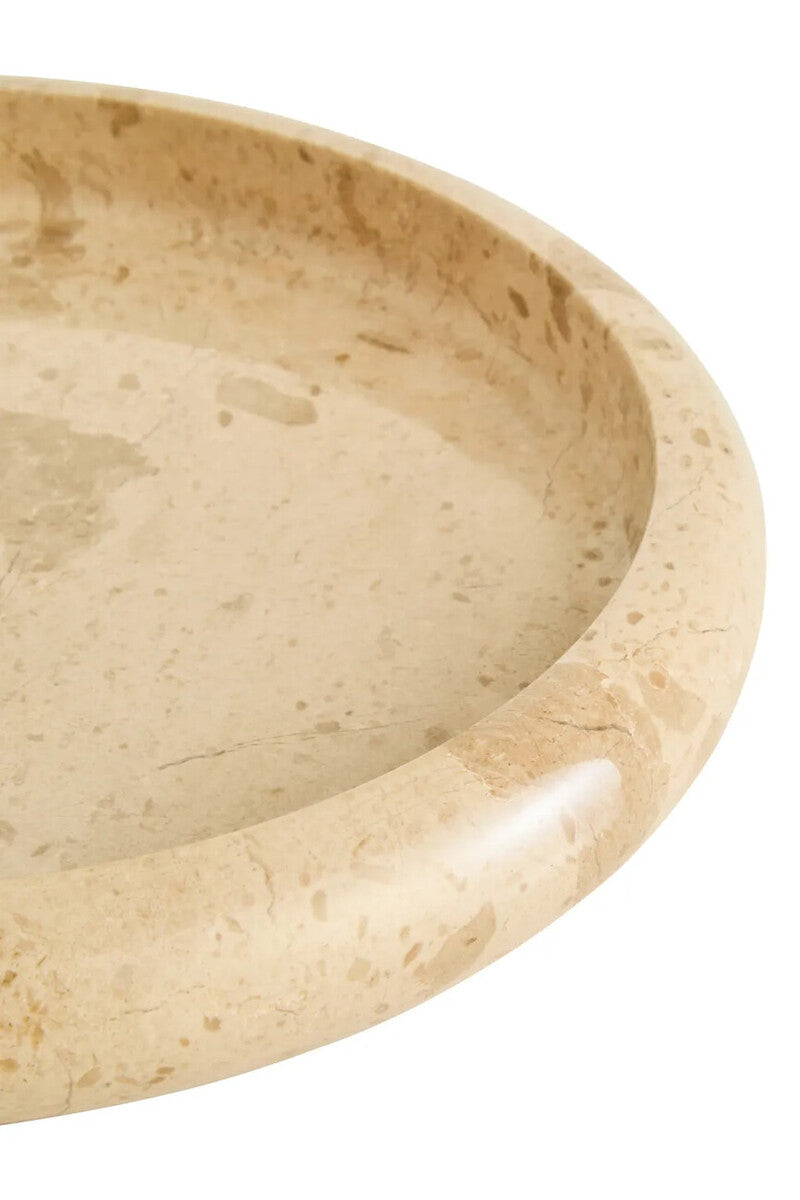Zoro Cream Marble Round Tray