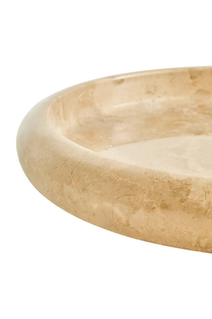 Cream Marble Round Tray | Zoro