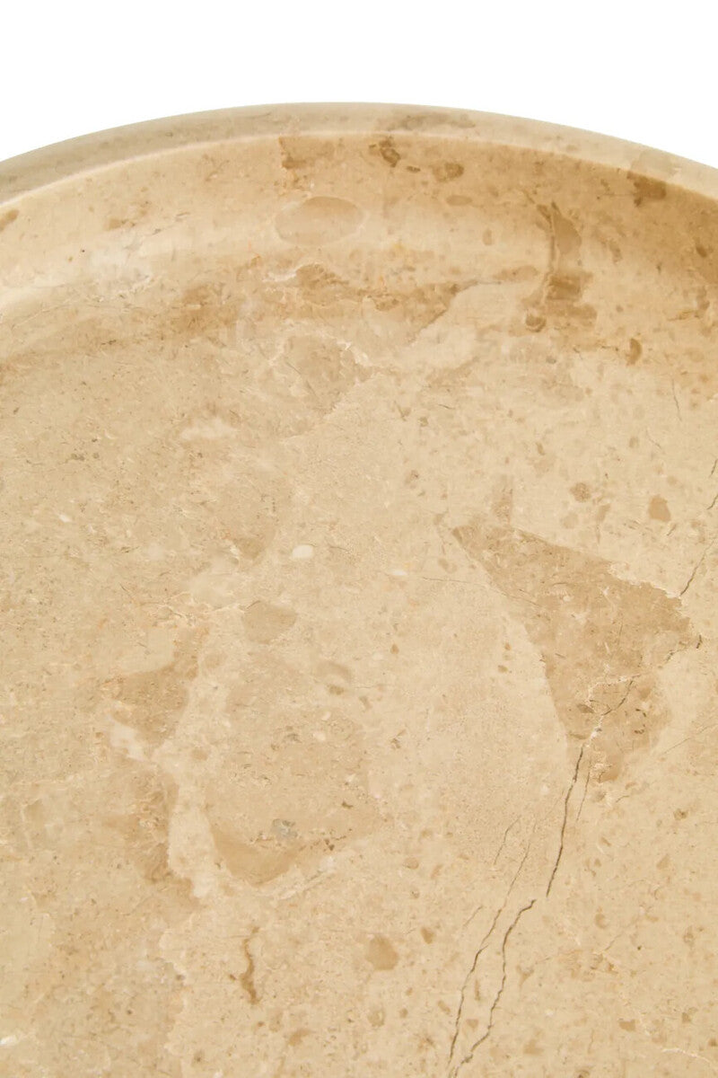 Zoro Cream Marble Round Tray