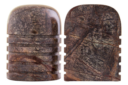 Santino Set of Two Chocolate Marble Bookends